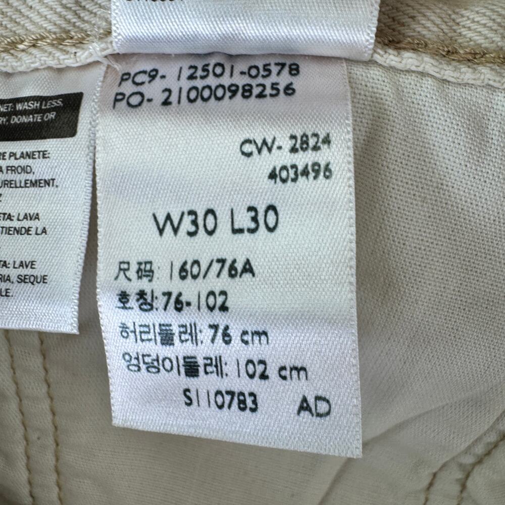 Levi's 501 Original Jeans Womens 30x30 Cloudy Safari Tan High Rise NWT - Picture 9 of 13